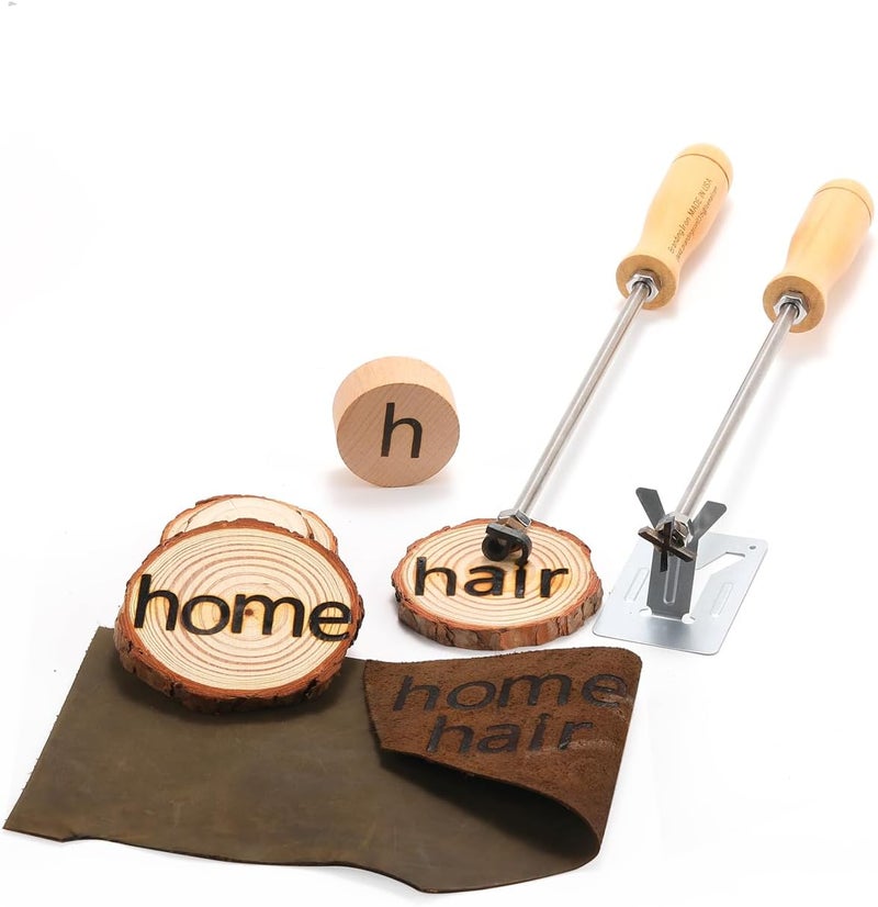AIMOADO 26 Pcs 1" Lowercase Letters Branding Iron for Wood, Hats, Leather, Alphabet Branding Iron for BBQ Steak Bread & Personalized Gifts, with Wooden Box and 2 Handles (Lowercase Letter a-z) - Image 5